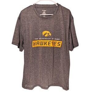 Pro Edge University of Iowa Hawkeyes T-Shirt Mens Large Gray Sportswear Big 10